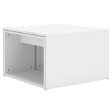 3 Piece Nesting Coffee Table Set White 60x60x38 cm Engineered Wood - Rear View