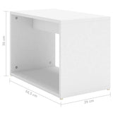 3 Piece Nesting Coffee Table Set White 60x60x38 cm Engineered Wood - Extra Image