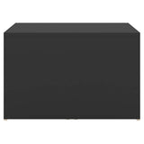 3 Piece Nesting Coffee Table Set Black 60x60x38 cm Engineered Wood - Top-Down View