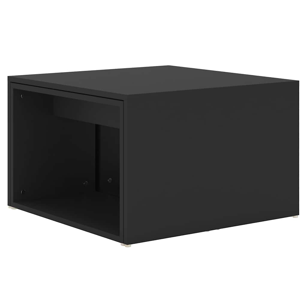 3 Piece Nesting Coffee Table Set Black 60x60x38 cm Engineered Wood