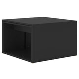 3 Piece Nesting Coffee Table Set Black 60x60x38 cm Engineered Wood - Rear View