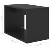 3 Piece Nesting Coffee Table Set Black 60x60x38 cm Engineered Wood - Extra Image