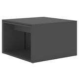 3 Piece Nesting Coffee Table Set Grey 60x60x38 cm Engineered Wood - Rear View