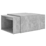 3 Piece Nesting Coffee Table Set Concrete Grey 60x60x38 cm