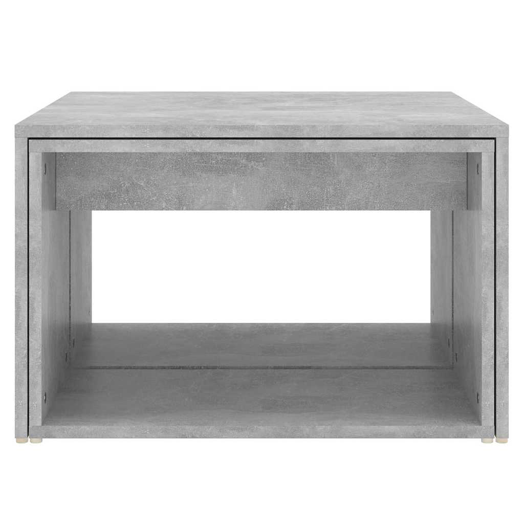3 Piece Nesting Coffee Table Set Concrete Grey 60x60x38 cm
