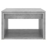 3 Piece Nesting Coffee Table Set Concrete Grey 60x60x38 cm - Top-Down View