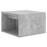 3 Piece Nesting Coffee Table Set Concrete Grey 60x60x38 cm - Rear View