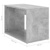 3 Piece Nesting Coffee Table Set Concrete Grey 60x60x38 cm - Extra Image