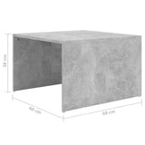 3 Piece Nesting Coffee Table Set Concrete Grey 60x60x38 cm