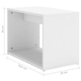 3 Piece Nesting Coffee Table Set White & Sonoma Oak 60x60x38 cm - Extra Image