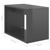 3 Piece Nesting Coffee Table Set High Gloss Grey 60x60x38 cm - Extra Image