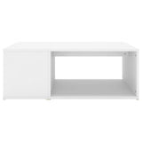 Coffee Table White 90x67x33 cm Engineered Wood - Side View