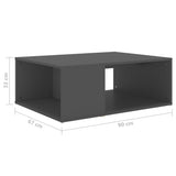 Coffee Table Grey 90x67x33 cm Engineered Wood - Rear View