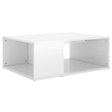 Coffee Table High Gloss White 90x67x33 cm Engineered Wood - Front View