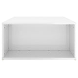 Coffee Table High Gloss White 90x67x33 cm Engineered Wood - Top-Down View