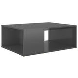 Coffee Table High Gloss Grey 90x67x33 cm Engineered Wood - Front View