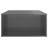 Coffee Table High Gloss Grey 90x67x33 cm Engineered Wood - Top-Down View