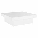 Coffee Table White 90x90x28 cm Engineered Wood