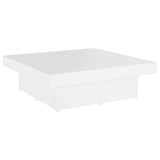 Coffee Table White 90x90x28 cm Engineered Wood - Front View