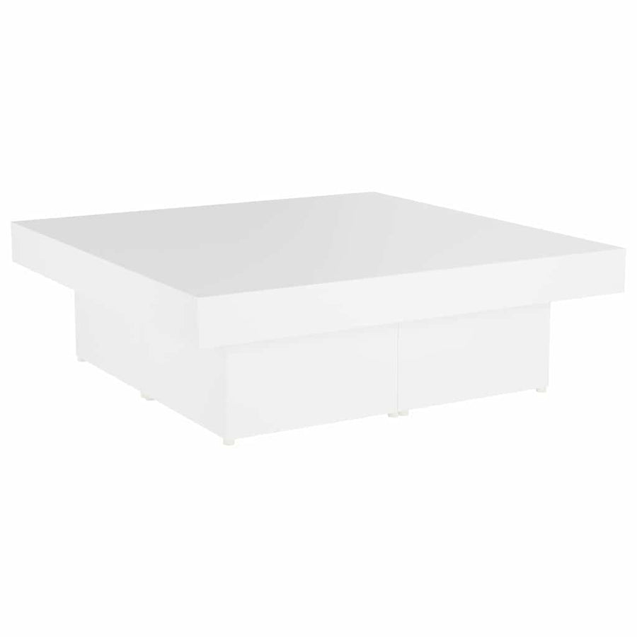 Coffee Table White 90x90x28 cm Engineered Wood