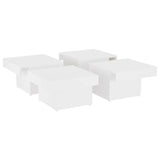 Coffee Table White 90x90x28 cm Engineered Wood - Top-Down View