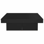 Coffee Table Black 90x90x28 cm Engineered Wood