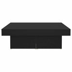 Coffee Table Black 90x90x28 cm Engineered Wood