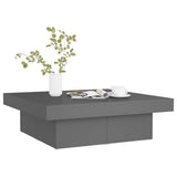 Coffee Table Grey 90x90x28 cm Engineered Wood - Side View