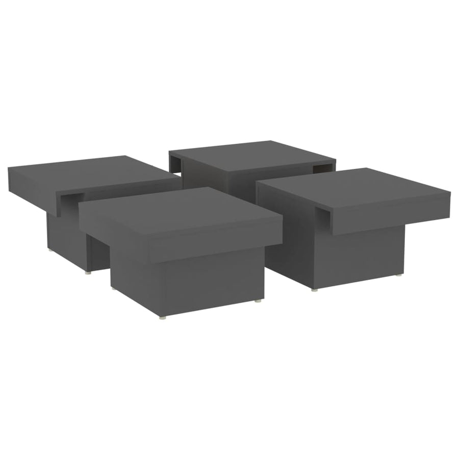 Coffee Table Grey 90x90x28 cm Engineered Wood