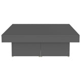 Coffee Table Grey 90x90x28 cm Engineered Wood - 45-Degree Angle