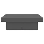 Coffee Table Grey 90x90x28 cm Engineered Wood