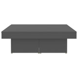 Coffee Table Grey 90x90x28 cm Engineered Wood - Rear View
