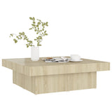 Coffee Table Sonoma Oak 90x90x28 cm Engineered Wood - Side View