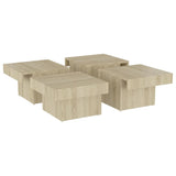 Coffee Table Sonoma Oak 90x90x28 cm Engineered Wood - Top-Down View