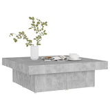 Coffee Table Concrete Grey 90x90x28 cm Engineered Wood - Side View