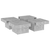 Coffee Table Concrete Grey 90x90x28 cm Engineered Wood - Top-Down View