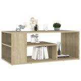 Coffee Table Sonoma Oak 100x50x40 cm Engineered Wood - Side View