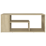 Coffee Table Sonoma Oak 100x50x40 cm Engineered Wood - Top-Down View