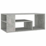 Coffee Table Concrete Grey 100x50x40 cm Engineered Wood - Front View