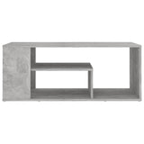 Coffee Table Concrete Grey 100x50x40 cm Engineered Wood - Side View