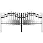 Garden Fence KAMPEN 240 x 115 cm Powder-coated steel Black