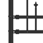 Garden Fence KAMPEN 240 x 115 cm Powder-coated steel Black
