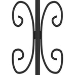 Garden Fence KAMPEN 240 x 115 cm Powder-coated steel Black