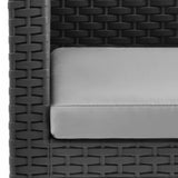 Garden Chairs with Cushions 2 pcs PP Rattan Anthracite - Rear View