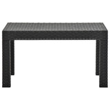 2 Piece Garden Lounge Set with Cushions PP Rattan Anthracite