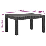 2 Piece Garden Lounge Set with Cushions PP Rattan Anthracite