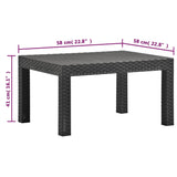 2 Piece Garden Lounge Set with Cushions PP Rattan Anthracite - Extra Image