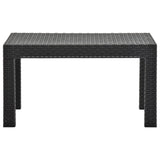 3 Piece Garden Lounge Set with Cushions PP Rattan Anthracite