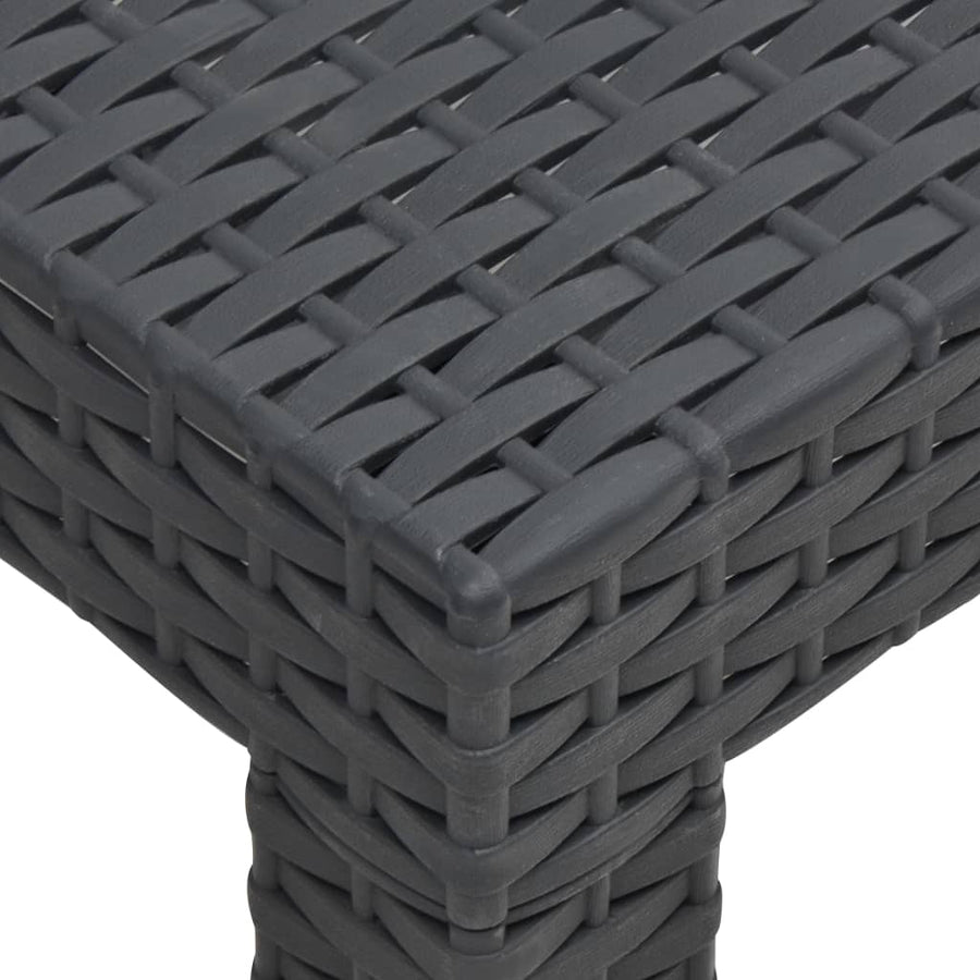 3 Piece Garden Lounge Set with Cushions PP Rattan Anthracite