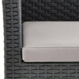 2 Piece Garden Lounge Set with Cushions PP Rattan Anthracite